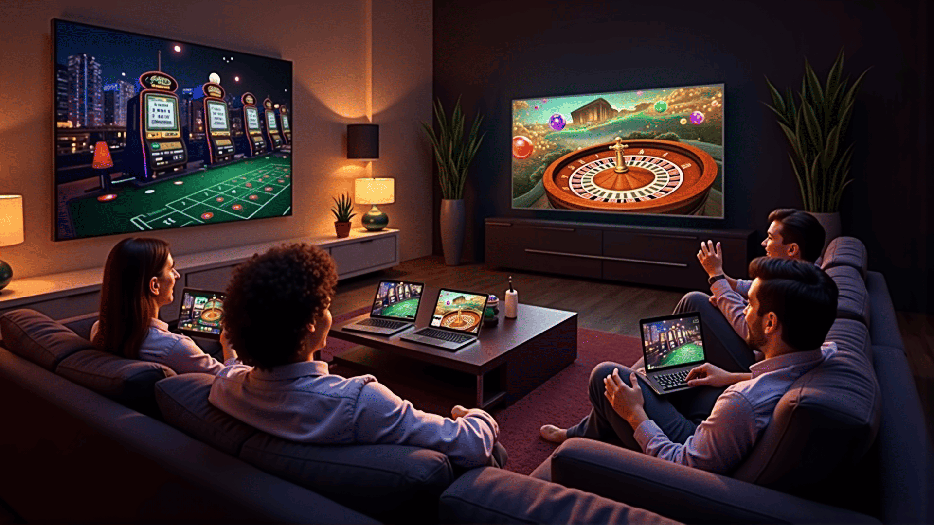 Virtual casino event setup