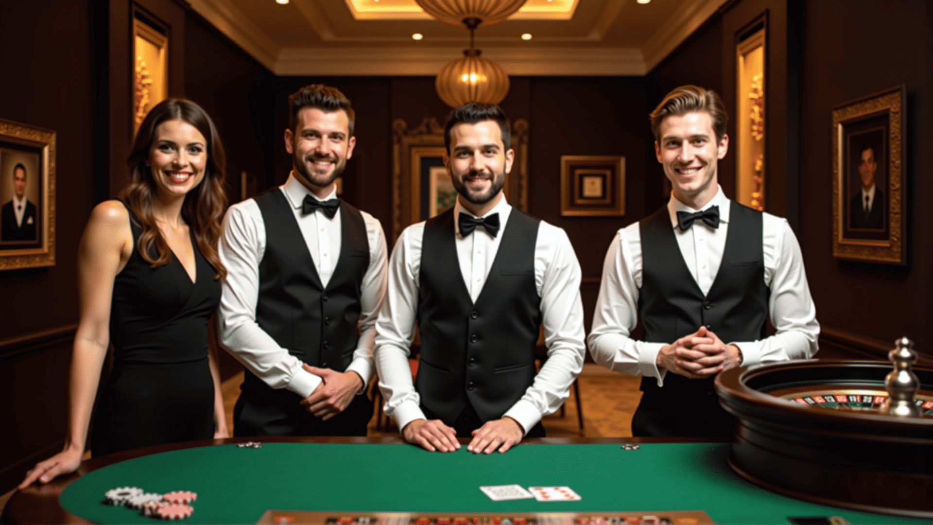 Professional casino staff for events