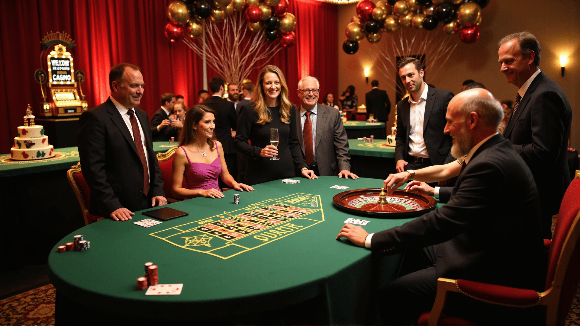 Casino-themed birthday party